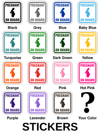 Pregnant On Board Stickers